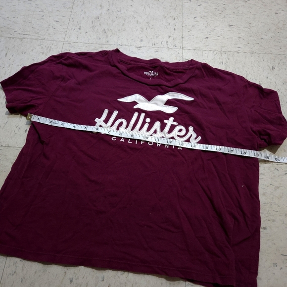 Hollister | Maroon Crew Neck Tee - Picture 8 of 8